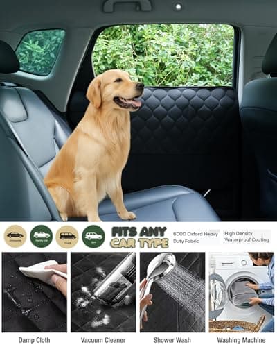 ThermoHalo 2PCS Car Door Protector for Dogs - Waterproof Pet Car Door Cover with Scratch Protection, Universal Fit for All Vehicles XL (XL) - Thumbnail 4