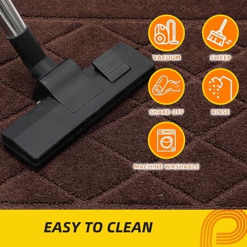 JSEI Dirt Trapper Door Mat 36"x60", Non-Slip Washable Entryway Mats, Dog Door Mat, Stain Resistant and Absorbent Floor Mats, Low Profile Welcome Mat for Front Back Door, Brown - Thumbnail 5