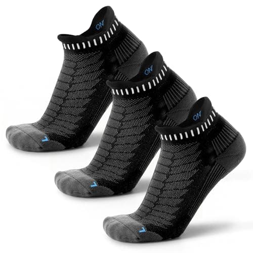 Hephatania Coolmax Performance Ankle Running Socks 3 Pairs Cushion Padded Breathable Athletic Socks for Men Women - Image 1