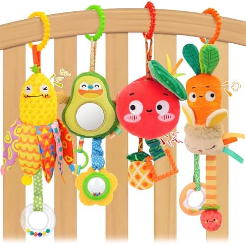 YELUFT Baby Toys for 0 3 6 9 12 Months, Baby Hanging Toys, Car Seat Stroller Crib Gym Baby Rattle Toys with Teether for Newborn Infants Baby Boys Girls Gifts - Image 1