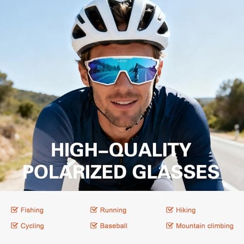 suoso Polarized Sports Sunglasses-Men-Women Cycling-Sunglasses: Running Sun Lightweight Sun Glasses UV Protection Fishing - Thumbnail 2