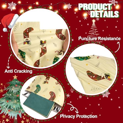 JinRuiKJ Christmas Poly Mailers 10x13 Inch 25 Pcs - Heavy Duty Tear-Proof Mailings Envelopes - Waterproof Shipping Bags for Small Business & Boutique - Christmas Stockings - Thumbnail 4
