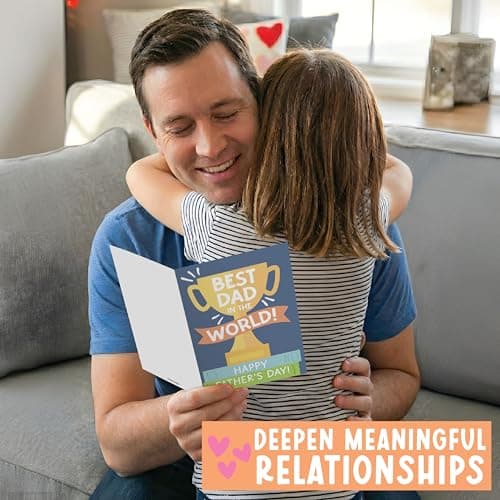Hadley Designs Happy Father's Day Card from Son or Daughter - Fathers Day Cards from Kids, Fathers Day Card for Son Husband Brother Uncle Son-in-law or Father-in Law - Thumbnail 4