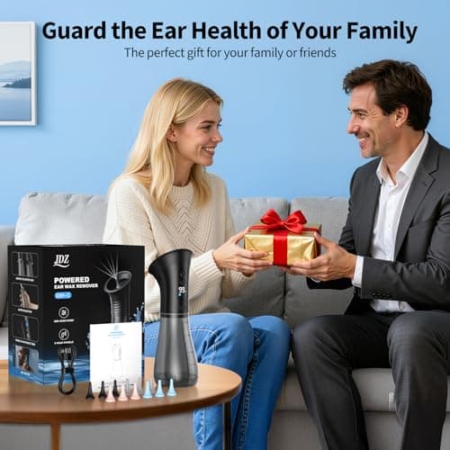 JDZ Ear Wax Removal Kit, Electric Ear Cleaner with Irrigation Flushing System, Safe & Effective Ear Cleaning Tool with LED Display, 3 Pressure Modes, 12 Tips, IPX7 - Thumbnail 6