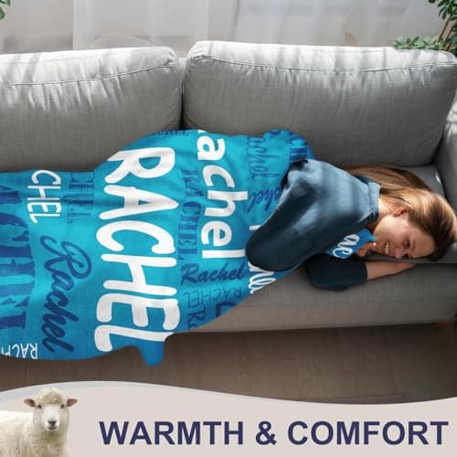 Corissy Ships Next Day, Personalized Blankets and Throws Custom Blanket with Name Customized Flannel Blanket for Kids Christmas Blanket Gifts for Teen Boys Girls - Thumbnail 3