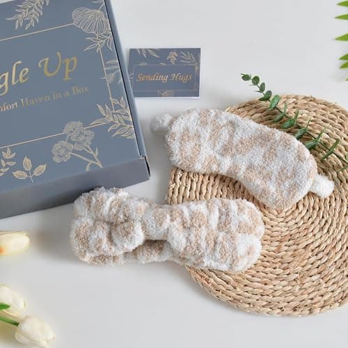 JOOJA Birthday Box Care Package Get Well Soon Gift Baskets Self Care Gifts, Birthday Gift Basket for Her, Leopard Print Gifts for Women Mom Wife Daughter Sister Friends Leopard Khaki - Thumbnail 6