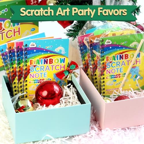 ZMLM 16 Pack Scratch Art Party Favors: Birthday Party Favors for Kids 4-8, Bulk Rainbow Scratch Notebook Paper Pads, Goodie Bags Stuffers Girls Boys Classroom Gifts Crafts Toys Easter Basket Stuffers - Thumbnail 3
