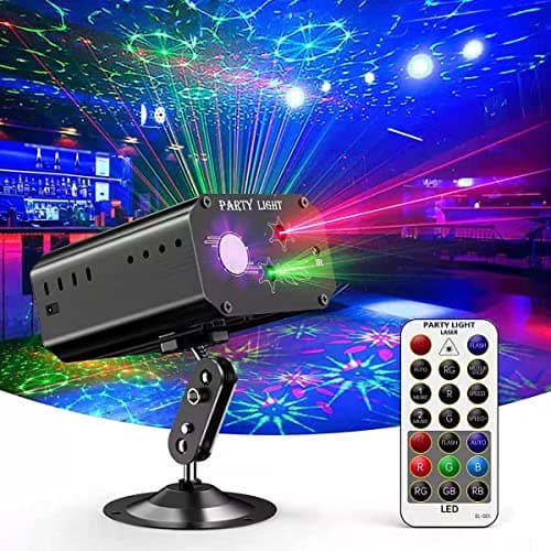 Party Lights Dj Disco Lights, Mini Strobe Stage Light Laser Lights Show Projector Lighting Accessories with Remote Control for Parties Bar Birthday Holiday Event Live Show Xmas Decorations Lights - Image 1