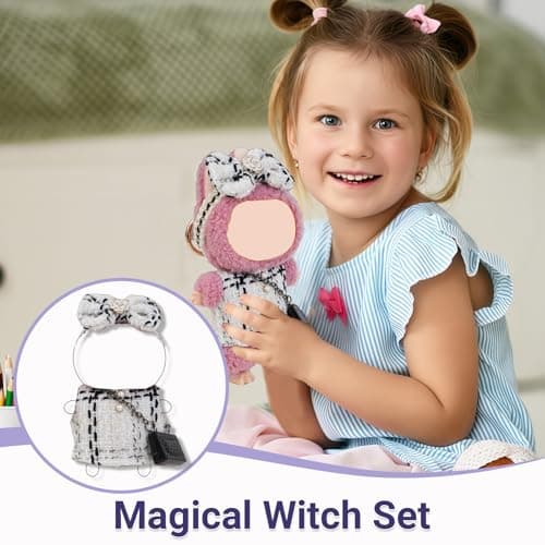 Designer Handcrafted Doll Clothes Set, Outfits and Accessories for 15-17cm Dolls, Elegant Knit Tweed Dress 3-Piece Set Vintage Style Clothes with Dress & Hat, Doll Not Included - Thumbnail 6