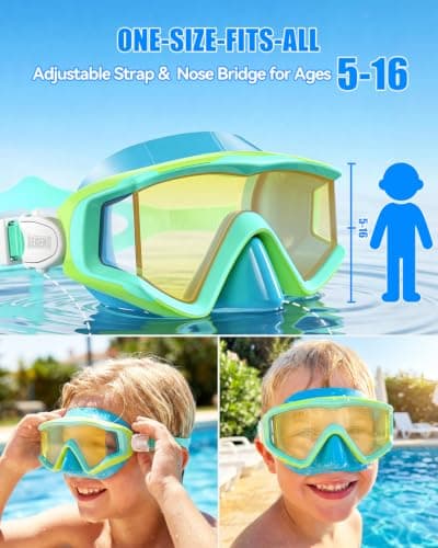 Aegend Swim Goggles for Adult Kid 220° Wide View Goggles for Swimming - Thumbnail 4