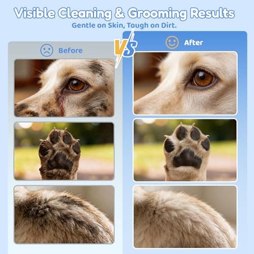 VUNCAREPLUS Pet Hydrosol SPA Glove Wipes, 10 Individually Wrapped Packs, No Rinse Dog & Cat Grooming Wipes, Deodorizing Waterless Pet Cleaning Gloves with Jojoba Oil & Olive Oil for Travel & Home - Thumbnail 2