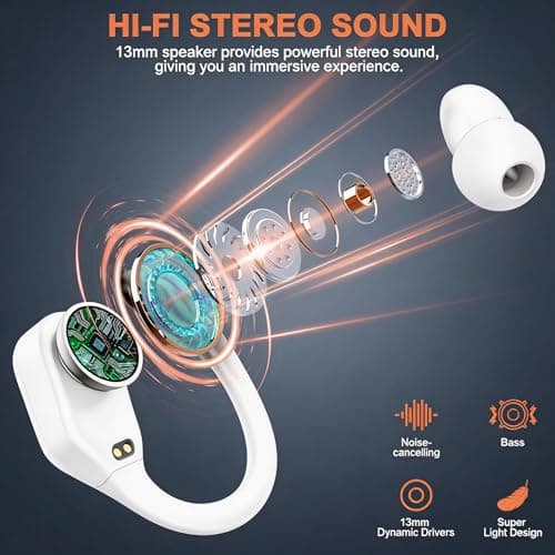 AI Translation Earbuds Real Time 145 Languages Noise Cancelling Headphones 60H Playtime Translator Audifonos Traductores Inglés Español, Translating Ear Buds for Business, Travel, Meeting, Learning - Thumbnail 6