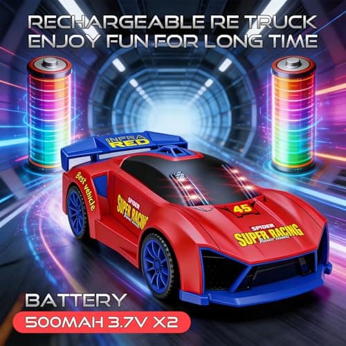 3 IN 1 Remote Control Car with Infrared Gun, 1: 24 Parent-Child Drift RC Car 2.4GHz Stunt Toys with Shooting Game, 2 Rechargeable Charge Battery, Birthday Gifts for Kids Boys Girls Age 6-12 (Red) - Thumbnail 4