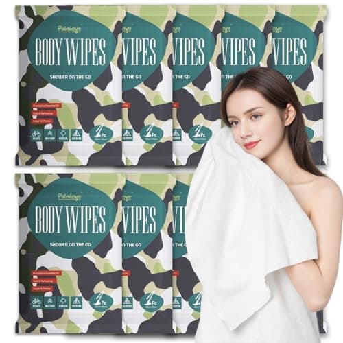 TIEJIANDAN Deodorizing Shower Wipes for Bathing No Rinse 【30 * 20 INCHES】10PC,Extra Thick Large Body Wipe for Travel Gym Bed Patient,Individual Packaging All Natural Wipes for Training Camping W003 - Image 1