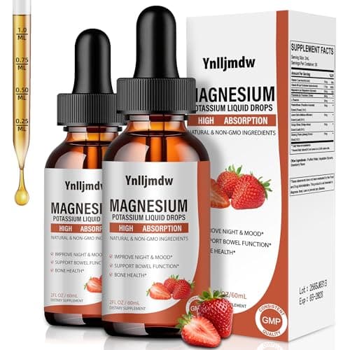 Potassium Magnesium Supplement Drop Liquid 2 Pack,Magnesium glycinate Drop