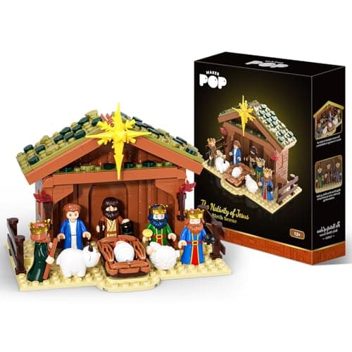 JAKI The Nativity Building Set, Jesus Building Block Set, Toy of Faith Series, Bible Story Jesus, Decoration for Prayer Room, Church, Toy for Adults, Christian, Religious