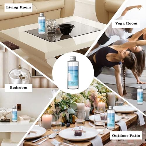 SCENTORINI Reed Diffuser Oil Refill, Ocean Diffuser Oil 6.76 Fl Oz, Natural Scented Essential Oil Refill Long Lasting Home Fragrance for Bathroom Room Spa Aromatherapy Hotel Decor - Thumbnail 5