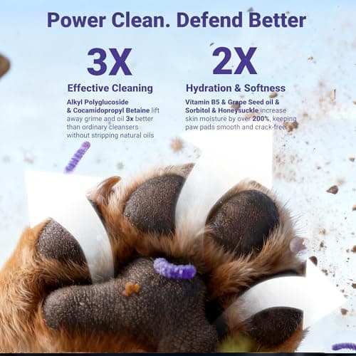 Paw Cleaner for Dogs and Cats, No-Rinse Puppy Paw Washer, Larger 7oz Dog Foaming Foot Cleanser with Scrubber Brush for Dirty Paws, Safe and Hypoallergenic, Dog Essential and Grooming Supplies - Thumbnail 6
