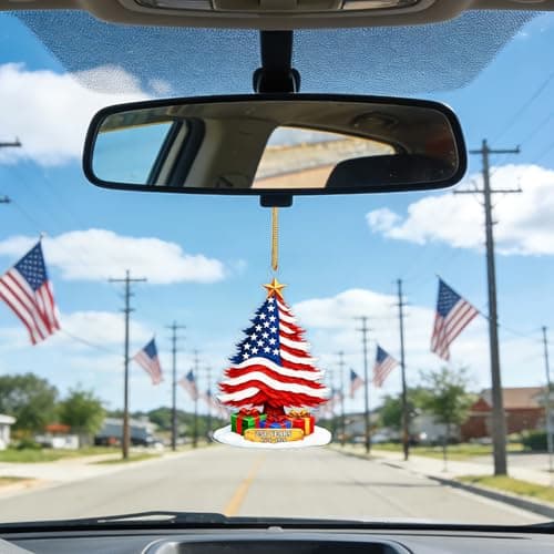 United States 250th Anniversary Ornament, 2D Acrylic 1776 2026 250 Years Anniversary USA Christmas Tree Ornament, America 250 Years Decorations for US Citizens - Thumbnail 6