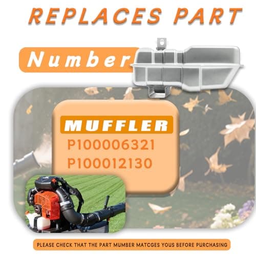 P100006321 Muffler Exhaust System Fits For Echo PB8010 PB9010 EB810 EB910 Backpack Leaf Blower Replace OEM P100012130 P100006321 Blower Muffler - Thumbnail 2