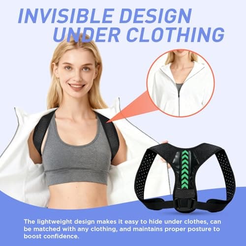 Asahaye Posture Corrector for Women and Men, Adjustable Back Brace Posture Corrector for Upper & Mid Spine Support, Breathable Back Brace for Improving Neck, Shoulder and Back Posture Pain Relief - Thumbnail 5
