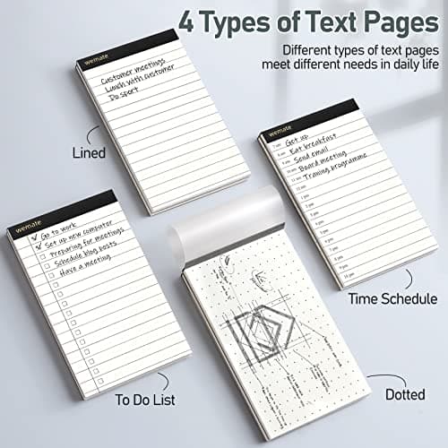 WEMATE 10 Pieces Notepad Holder Set Pocket Notebook - Included Mini Pocket Notepad Holder Set with 8 Memo Book Refills and Metal Pen for Meetings, Daily Records, and Notes 3 x 5 Inch (Brown) - Thumbnail 2