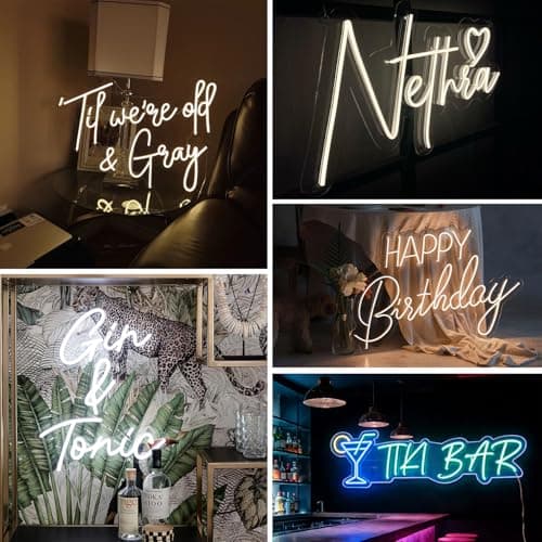 Custom Wedding Neon Sign, Personalized Name Neon Light for Wedding Backdrop, Mr & Mrs LED Sign for Reception Decor, Dimmable Bridal Shower Engagement Gift - Thumbnail 6