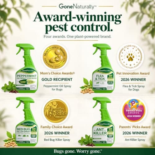GoneNaturally Peppermint Oil Spray for Bugs– Extra Strong Insect Repellent & Bug Spray for Home– Kills & Repels Ants, Roaches, Spiders & More– Safe Around Kids & Pets– Indoor & Outdoor Use (16oz) - Thumbnail 2