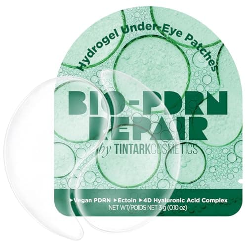Tintark Bio-PDRN Repair Hydrogel Eye Patches (28 Pairs) - Vegan PDRN (Sodium DNA), Ectoin & 4D Hyaluronic Acid Eye Mask for Rapid Skin Cell Renewal & Repair, Travel & Self Care Essentials - Image 1