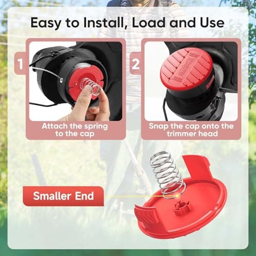 YWTESCH 4 Pack (CMZST120SC) String Trimmer Replacement Spool Cap Compatible with Craftsman, Weed Wacker String Parts Trimmer Line Cap Covers Compatible with Craftsman Cordless Weed Eater - Thumbnail 6