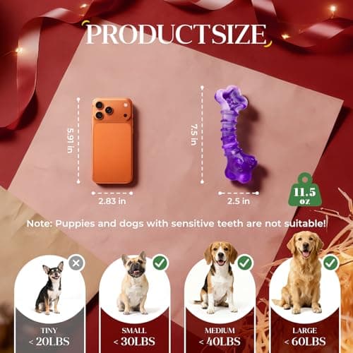 Kseroo Indestructible Dog Toys for Aggressive Chewers: 2-Pack Tough Chew Toy for Large Dogs, Heavy Duty Long-Lasting Dog Bones for Large Breed, Dog Toys to Keep Them Busy - Thumbnail 3