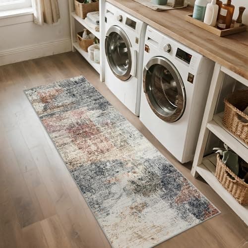 Ruicharm Black Runner Rugs for Hallway: Abstract Washable Runner Rug 2x6 for Entryway Kitchen Bedroom Bathroom - Modern Cozy Home Decor Long Carpet Mat Stain-Resistant - Thumbnail 4