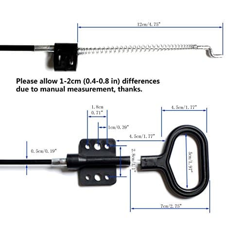 Love&Mini D-Ring Recliner Release Pull Cables, Sofa Loveseat Sectional Replacement Repair Parts, Pack of 2 - Thumbnail 3