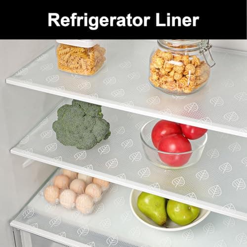 Cooyes Drawer Liner Shelf Liners for Kitchen Cabinets Refrigerator Liners Waterproof & Oil-Proof Kitchen Cupboard Liner Drawer Mats EVA Material Non Adhesive Fridge Liner for Shelves - Thumbnail 3