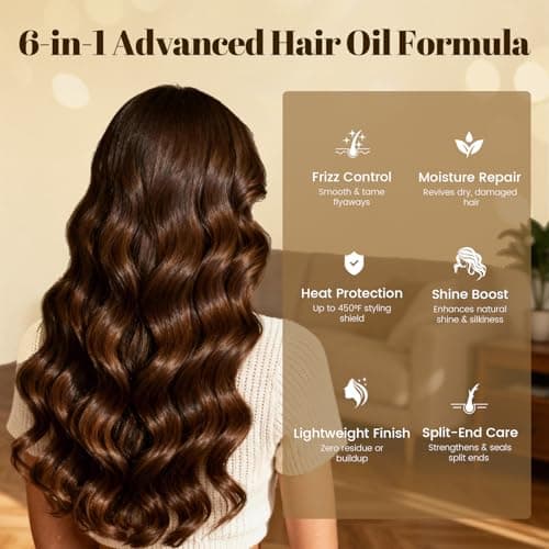 SKUPHI Hair Oil Spray Argan Oil of Morocco for Hair Healing Cold-Pressed Moroccan Argan Oil Serum Mist for Dry Damaged Frizzy Curly Hair Nourishing Treatment Heat Protector 80ml/2.7 fl.oz - Thumbnail 6