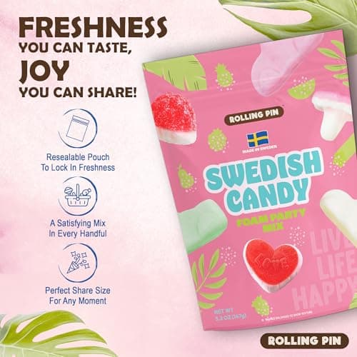 5-Pack Swedish Candy Variety – 1.6LB - Sweet & Sour Summer Mix, Super Sour Power, Nordic Love, Chewy Fizzy & Foam Party Gummies – Fruity, Tangy & Creamy Treats for Parties & Snacks - Thumbnail 2