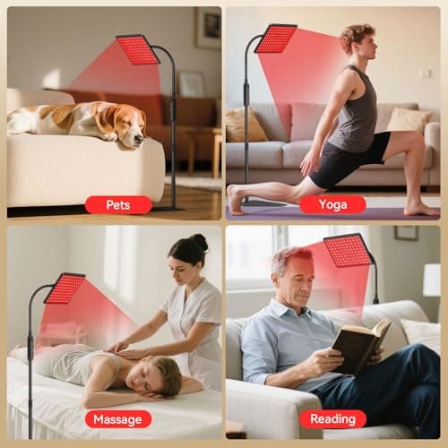 Red Light Therapy Lamp：Gooseneck Infrared Red Light Therapy Lamp with Led 660nm&850nm Near Infrared LED Red Light,Near Infrared LED Red Light Therapy Device at Home for Face and Body - Thumbnail 4