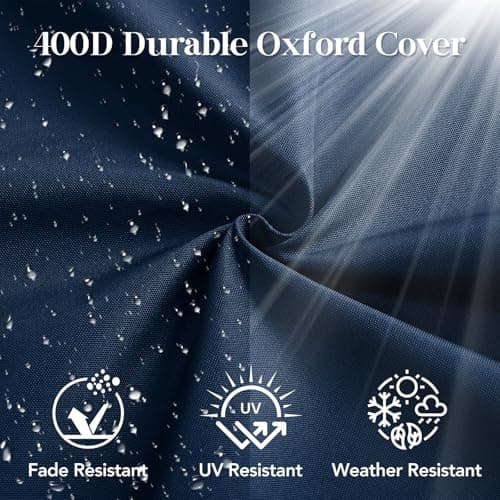 L’AGRATY Outdoor Chair Cushions for Patio Furniture：24" x 24" Deep Seat Cushions with Backrest for Couch Sofa Chair - Waterproof Fade-Resistant Patio Cushion (Set of 1,Navy Blue) - Thumbnail 3