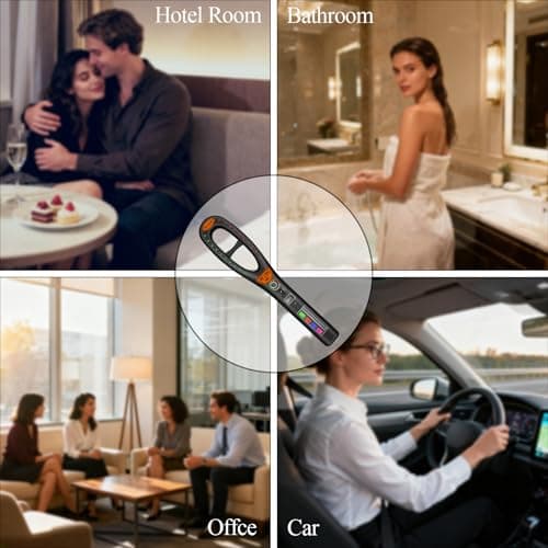 Upgraded Hidden Camera Detector – Electronic Bug Detector & GPS Tracker Finder, RF Signal Scanner, Anti-Spy Portable Rechargeable Hidden Device Detector for Travel, Hotel, Home & Business Security - Thumbnail 6