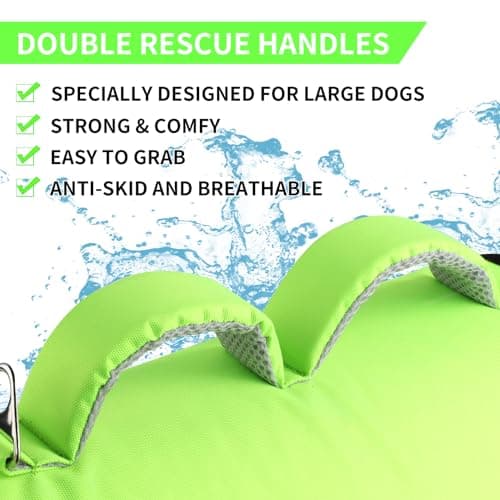 Doglay Dog Life Vest, Dog Life Jacket with Double Rescue Handles and Reflective Stripes, Adjustable High Visibility Swimming Safety Vest,Pet Life Preserver Lifesaver for Small Medium Large Dogs. - Thumbnail 5