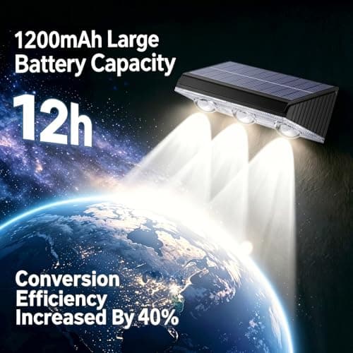 BONLION Solar Fence Lights Outdoor 10 Pack, Upgraded Brightness 3X LED Lens Fence Lights Solar Powered, 9 Fixed Colors & RGB Lights,IP65 Waterproof Solar Lights for Outside Backyard/Railing/Step/Patio - Thumbnail 4