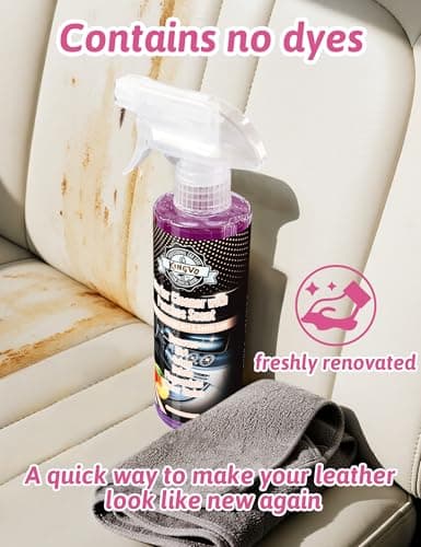 Kingvo Car Interior Cleaner, Interior Cleaner Carpet Dashboard Vinyl Sofa Leather Shiny Car Stuff Detailing Kit Cleaning Supplies,Peach Scent - Thumbnail 2