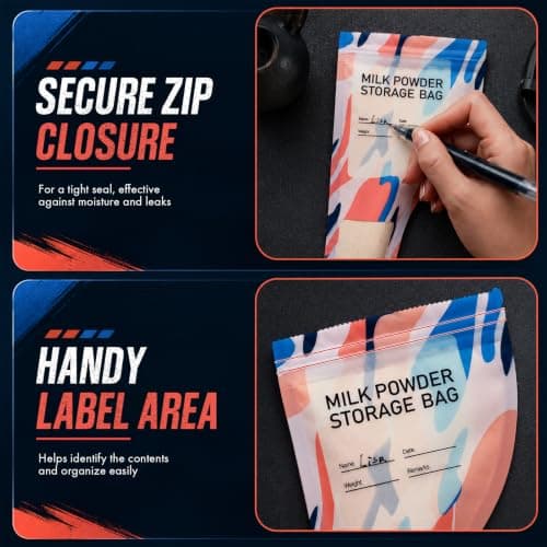 Disposable Protein Powder Travel Container Bags, 100PCS Portable Powder Container To Go, Leakproof Supplement Storage Pouches for Gym, Travel, Snacks and On-the-Go Nutrition - Thumbnail 5