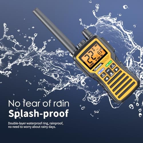 Gaswei GU1 Long Range Walkie Talkies, 2 Way Radio Walkie Talkie with Flashlingts, 60 Channels & 121 Privacy Codes, NOAA Weather Alert, VOX, FM Radio, SOS for Job Site, Hiking, Camping (Yellow) - Thumbnail 3