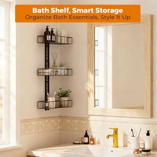 BeardBullet Adjustable Fire Escape Wall Shelf, Modern Style New York Vertical Ladder Shelf, Metal Decorative Trinket Display Floating Shelf for Bedroom, Living Room & Home Decor (3-Tier) - Thumbnail 5