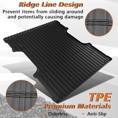 Heavy Duty TPE Truck Bed Mat for 2022-2025 Toyota Tundra, 6.5FT, All Weather Protection, TripleAliners - Thumbnail 3