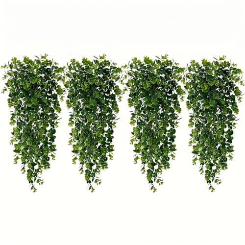 Taiyangxia 8 Pack Artificial Eucalyptus Plants 30 Inches UV Resistant Hanging Vines for Indoor Outdoor Wedding Arch Wall Decor Patio Porch Party Backdrop - Image 1