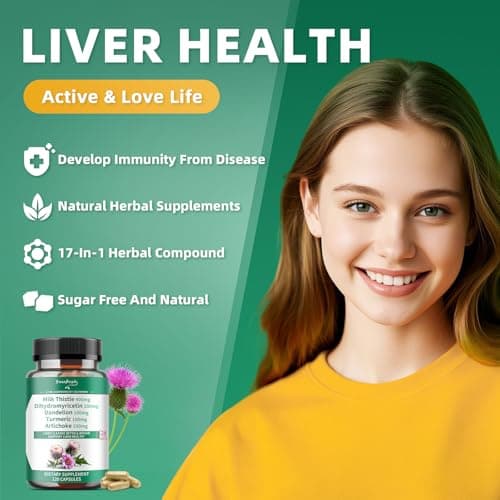 GREENPEOPLE Lymph-Liver Cleanse Detox & Repair - Strength Milk Thistle 30X Extract - Standardized and Concentrated 80% Silymarin w/Vitamin,95% curcuminoids & 17+Liver Health Nutrients Vegan 120CT - Thumbnail 3