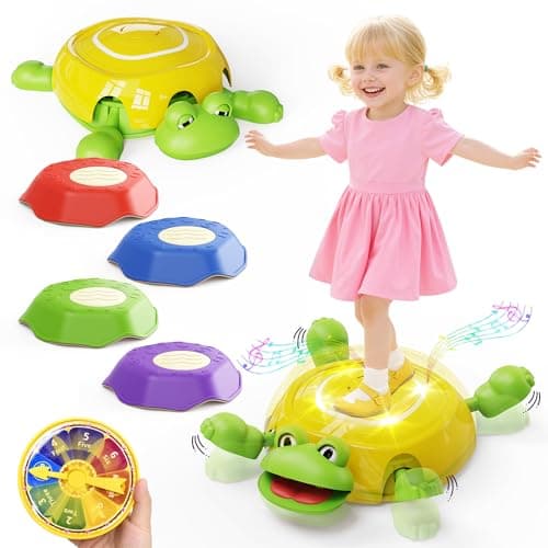 KOKODI Stepping Stones for Kids with Interactive Expression,LED Sensory Toys 4+1 Pcs with Liftable Limbs & Expressive Face,Toddler Balance Coordinated Game,Indoor & Outdoor Playset for Kids Aged 3+