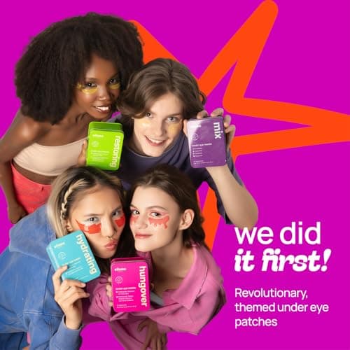 Elluma Beauty Under Eye Patches 12 Pairs of Themed Hydrogel Eye Gel Pads - For Puffy Eyes and Dark Circles, Under Eye Bags, Wrinkles - Mix Set | Energizing, Hydrating, Restoring, Hungover - Thumbnail 6